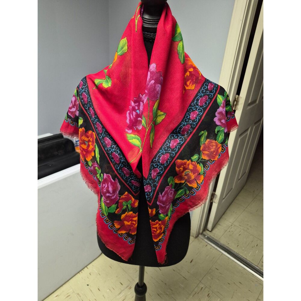 vintage floral scarf